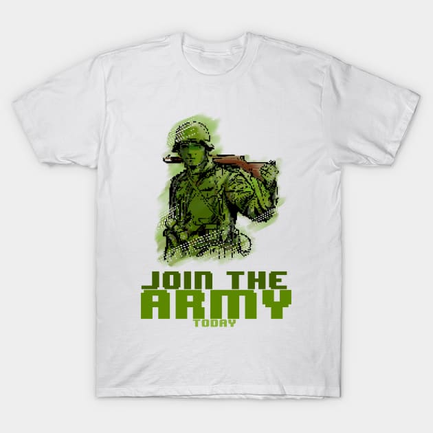 Join the Army 8bit PixelArt T-Shirt by akyanyme